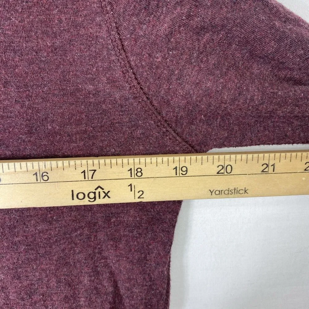J Crew Sweatshirt Mens Size Small Burgundy 1/4 Zip Mock Neck Pullover Sweater